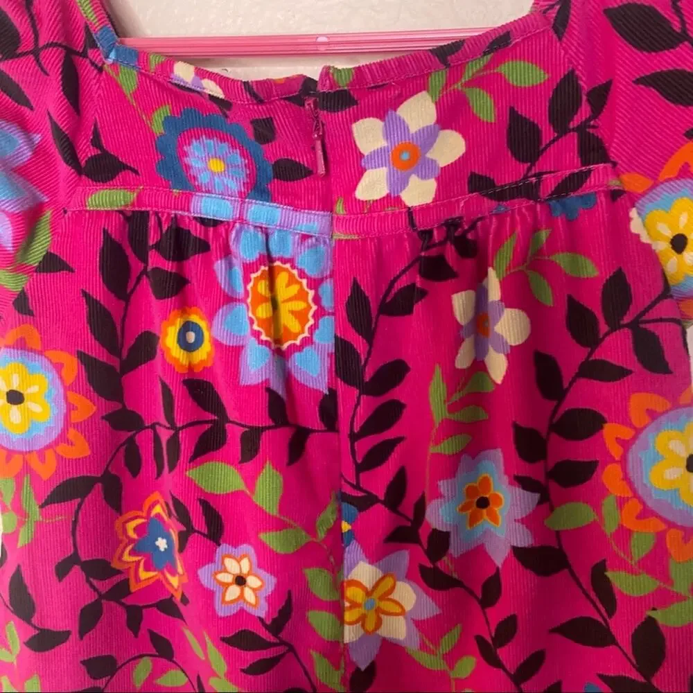 Gap Kids Corduroy Pink Floral Dress w Pockets XS